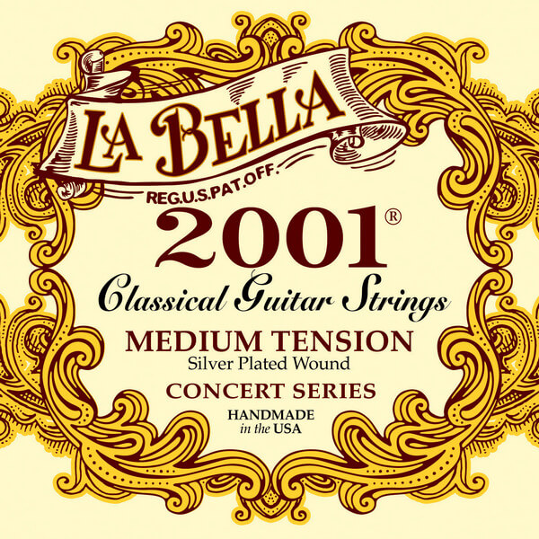La Bella 2001 Χορδές Κλασικής Κιθάρας Medium Tension 4/4 Χορδές